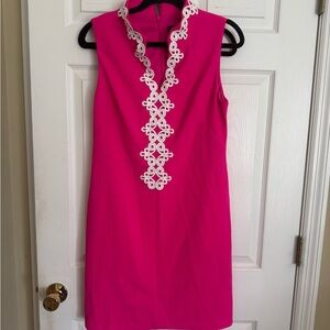 Vince Camuto Pink Embellished Sheath Mini Dress